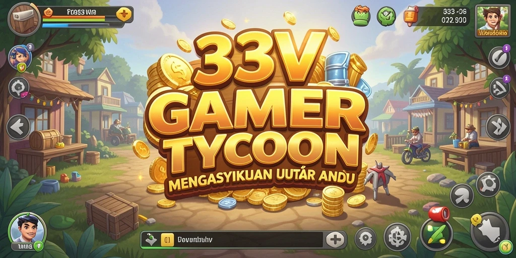 Screenshot gameplay Tycoon dari 333V yang menampilkan pengelolaan bisnis.
