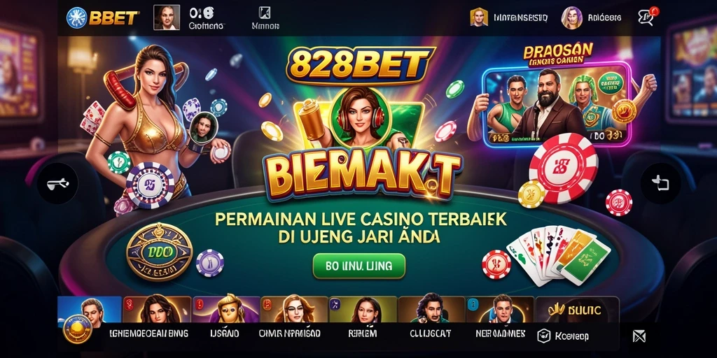 Tangkapan layar gameplay Live Casino di 828BET yang mendebarkan.