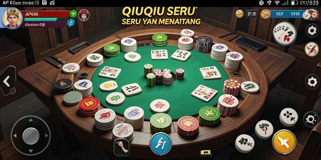 Tampilan gameplay QiuQiu yang menarik dan kompetitif.