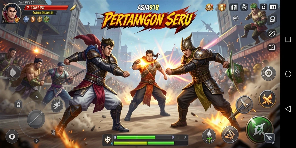 Tampilan gameplay intens dari ASIA918 yang penuh aksi.