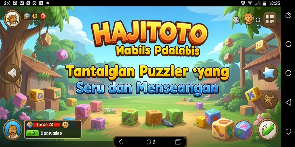 Tampilan permainan HAJITOTO dengan grafik puzzle yang menarik.