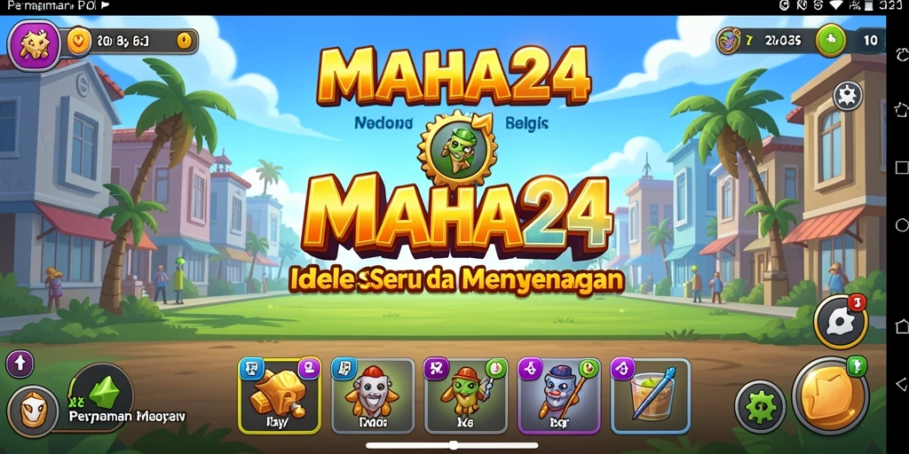 Tampilan screenshot utama MAHA24 menampilkan gameplay yang menarik dengan elemen Idle.