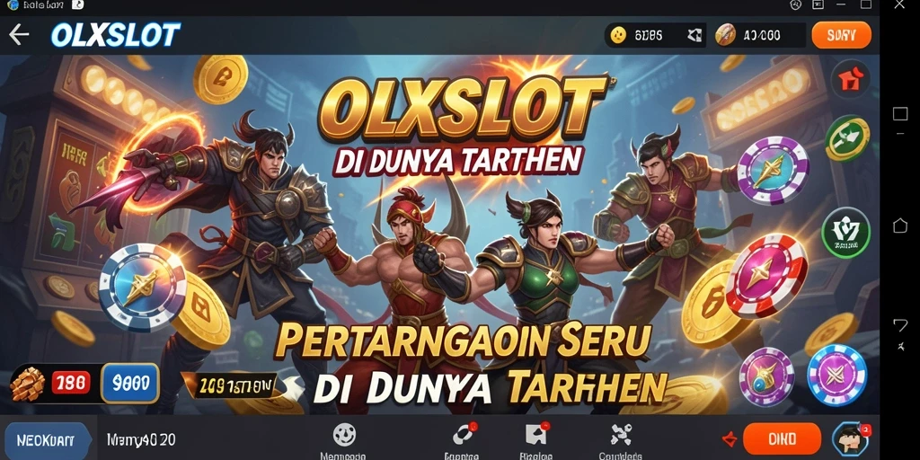Screenshot utama OLXSLOT menampilkan aksi bertarung yang seru dan dinamis.
