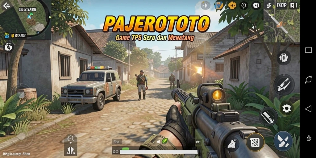 Screenshot gameplay PAJEROTOTO menampilkan pertarungan seru di arena.