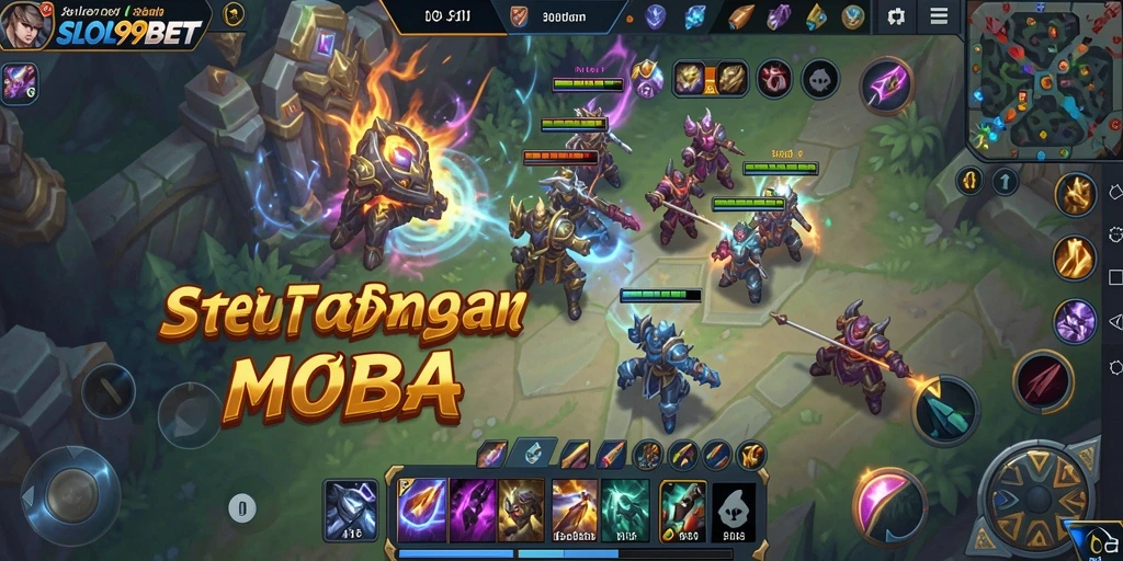 Tampilan aksi seru di SLOT99BET dengan strategi MOBA.