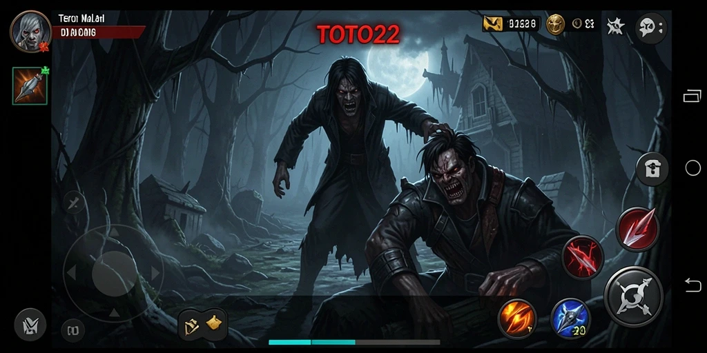 Tampilan menyeramkan dalam gameplay TOTO22 yang menegangkan.