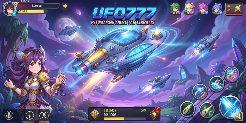 Tampilan gameplay yang menakjubkan dari game Anime UFO777.