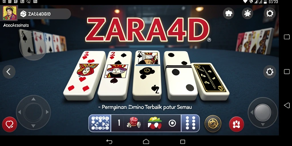 Screenshot ZARA4D menampilkan aksi seru permainan Domino.